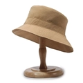 Chapeau bob kaki imperméable à large bord pour randonnée sur support en bois - Réglable / Kaki