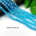 Faceted Royal Blue AB crystal glass beads for DIY jewelry and accessory making - Size 1 (Approx 2mm) / Royal Blue AB Color