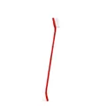 Dual-head pet toothbrush in red with wide and narrow nylon bristles for cat and dog dental care - Transparent Red Large (Nylon Bristles)