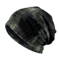 Bonnet slouchy réversible avec motif marbre vert vintage pour un look tendance - M (56-58cm) / Noir