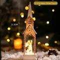 White church Christmas snow globe with internal angel figure and warm glowing LED light - White Church (Angel)