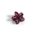 Elegant dark red tortoise shell plumeria flower hair claw clip with glossy finish - Frangipani Hair Clip / 4x3.6x2.6CM / Wine Red Leopard