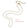 Golden 1.2mm stainless steel cable chain necklace 40cm with 5cm extension and lobster clasp - LT001-Gold Thin Chain Necklace