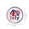 Set of 10 7-inch Independence Day paper plates with American flag and 4th July design - 7 Inch Plates 10PCS