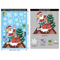 Christmas window decals set featuring Santa Claus and snowman motifs sized 20x30cm - BQ277 Santa Claus Gift Bag