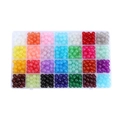 DIY bead set with 24 colors of 8mm glass jelly beads in a transparent plastic storage box - Jelly Solid Jade-like / 28 Grids/560 Pcs