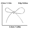 Silver 304 stainless steel bow pendant with dimensions 3.3cm width and 2.9cm height - Hollow Wire Bow / Silver
