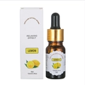10ml pure natural lemon essential oil in a brown dropper bottle with white paper box - RH-16 Lemon / 10ml