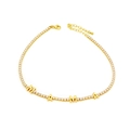 Gold MAMA letter necklace with sparkling zircon crystals on a tennis chain design - MAMA Necklace - Gold