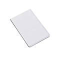 Portable white PU leather folding vanity mirror in a sleek rectangular three-fold design - Small (9*5.5cm) / White