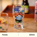 Boccale da birra in vetro da 600 ml con simpatica stampa panda e design creativo - Panda