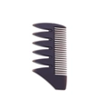 Deep purple dual-sided wide and fine tooth wide-tooth comb for vintage men's styling - 01 Dual-Use Comb / 1171 Grey Double-Sided Comb