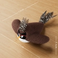 Giocattolo elettrico in peluche per gatti con dettagli dimensionali di 17x13x7,5 cm - Uccello Rosso Cartoon