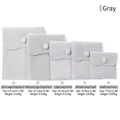Gray velvet jewelry pouches with snap button in five different sizes for accessories - Arc / Small (7x7cm) / Gray