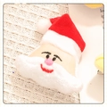 Cute plush Santa Claus brooch pin with festive red and white holiday design for bags - Santa Claus (White Beard) - No Brooch (Patch)