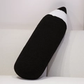 Creative black pencil plush pillow in textured grain fleece on a white sofa - 70cm(0.75kg) / Black Teddy Fleece Style
