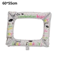 White graduation inflatable photo frame balloon with colorful dots and Congrats GRAD text - 07 Graduation White Photo Frame