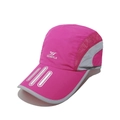 Dettaglio cappello parasole outdoor in tessuto rosa ad asciugatura rapida con rete grigia - M (56-58cm) / Rosa Rosso