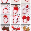 Christmas headbands collection with reindeer antlers and Santa bowknot designs - 12-Piece Set