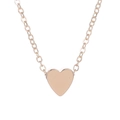 Minimalistische goldene Herz-Halskette mit eleganter Spiralstruktur und O-Kette - Einfaches Glattes Herz (KC Gold 11096)