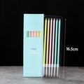 6-pack of 16.5cm slim macaron-colored pencil candles for birthday cake decoration - 3-Color Mixed Straight Pillar Candle / 6Pcs/Set / Mixed 3 Colors
