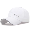 Berretto da baseball bianco traspirante a rapida asciugatura con logo e bordo grigio - Tessuto Completo / Bianco