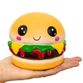 Squishy slow rebound hamburger toy with cute smiley face held in hand for stress relief - Smiling Hamburger