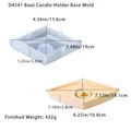 Stampo in silicone per portacandele a forma di barca a vela con base per candele tea light - Stampo base per portacandele a vela