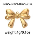 Pendente a fiocco in acciaio inossidabile dorato lucido con dimensioni e peso - Grande Fiocco Specchio-TP0417 / Oro