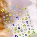 Adesivi per unghie 3D a rilievo M-997 con motivi floreali primaverili colorati - Fiori a Rilievo 3D (M-997)