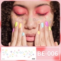 Pegatinas faciales estrellas corazones BE-006 para maquillaje creativo de niña - Estilo de Corazón Estrella Nube Colorida (BE-006)