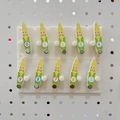 Set of 10 colorful corn-shaped magnetic number blocks 0-9 for kids' busy board DIY - Vertical Double Row Corn Domino