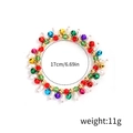 Christmas beaded bracelet with colorful bells, snowflakes and pearls on white background - Mixed Pearl Bell