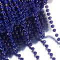Gekleurde kralenketting met donkerblauwe gefacetteerde kralen en gouden roestvrij staal - 3.5mm (1m/Pak) / Gouden Ketting - Koningsblauw