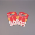 Mini plastic gift bags with red houndstooth pattern and cartoon rabbit design - No.107-Red Bow Bunny Plaid
