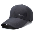 Dark grey baseball cap with long visor and Fashion embroidery in casual cotton style - Fashion Embroidery Grey
