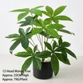 Artificial money tree plant in black pot with 12 branches and green leaves 55cm - 12-Head Money Tree (Without Pot)