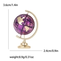 Broche de globo en esmalte púrpura y oro con medidas 3,6x2,4cm y peso de 8,9g - Morado
