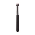 Flat top foundation brush with black handle and grey gradient bristles for makeup - Round-tipped Concealer Brush (silver Nozzle)