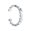 Minimalist S925 sterling silver geometric ear cuff with polished pebble design - Beaded Geometric Style (Style 1) / 925 Silver