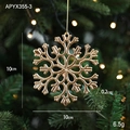 Pendaglio natalizio a fiocco di neve dorato con intagli dettagliati per l'albero - Fiocco di Neve A