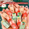 Creative Christmas themed sandwich erasers for children's stationery and holiday gifts - Christmas Sandwich Eraser / Single Price
