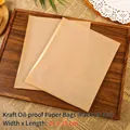Brown greaseproof toast paper bag 21x25cm, 100pcs pack for food bakery packaging - Greaseproof Paper Bag / 21*25CM / Kraft Color