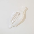 Fermaglio per capelli bianco traslucido a forma di foglia con design traforato - Bianco Puro Jelly