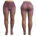 Sexy leopard print tights in bright pink and purple with semi-sheer gradient effect - Plus Size (45-100kg) / Bottom (Square Digital Print Style) / Purple Leopard