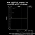 B5 26-hole clear PP card protector with 6 vertical pockets and 0.1mm thickness - B5 26 Holes Vertical 6-Pocket Pages 10 Sheets 117#