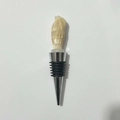 Seashell wine bottle stopper with spiral shell top and stainless steel seal plug - Bullet Shell Stopper