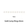10er-Set goldene 8mm offene Binderinge für DIY-Schmuckherstellung und Verbindungsteile - Goldene Binderinge (10 Stk.)