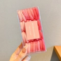 Set elastici per capelli rosa spessi ad alta elasticità in scatola per styling durevole - Confezione in scatola / 2# Serie Rosa (32 Pezzi/Scatola)