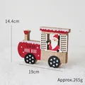 Wooden Christmas train ornament with Santa Claus in red and white festive colors - Santa Claus Red Train